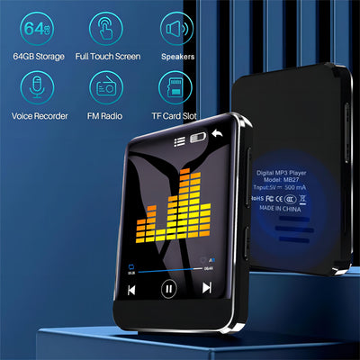 64GB Portable MP3 Player with Full Touch Screen