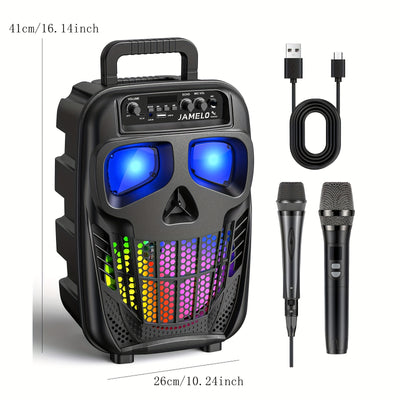 Karaoke Machine Speaker with 2 Microphones
