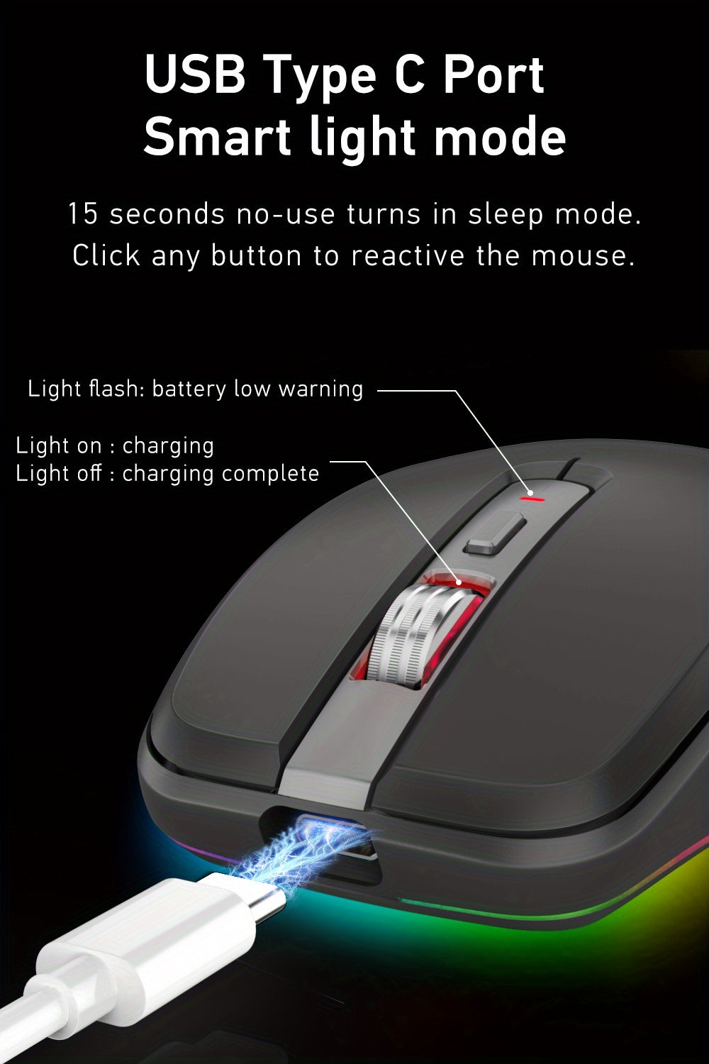 Ergonomic Rechargeable Wireless Mouse