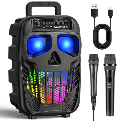 Karaoke Machine Speaker with 2 Microphones