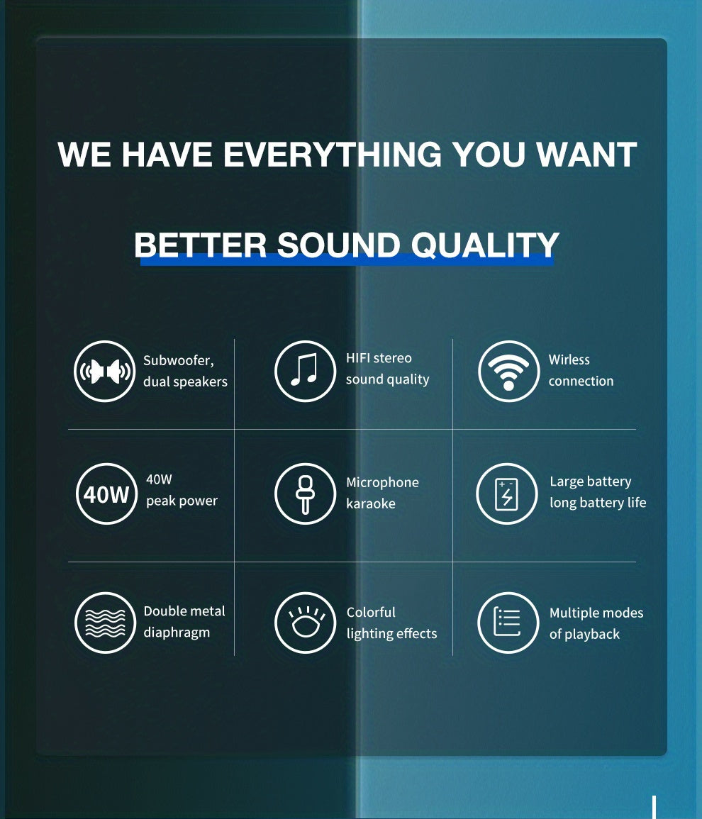 Zealot P1 60W Wireless Portable Singing Speaker