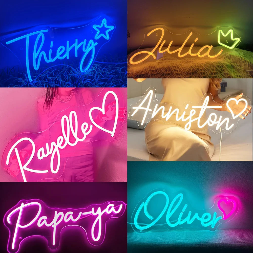 Personalized Dimmable Neon Night Light
