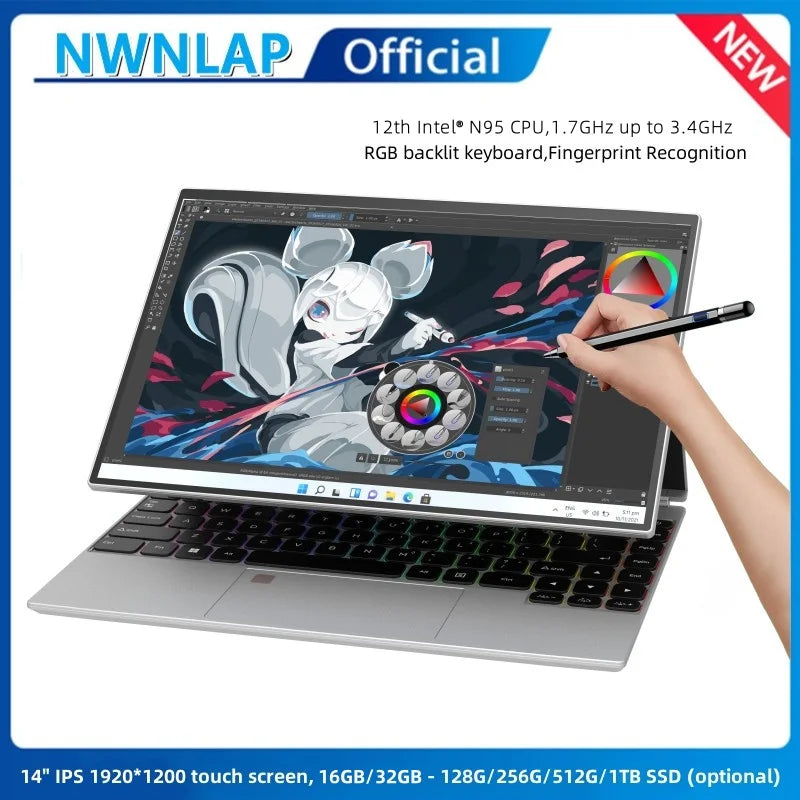 14-inch IPS touch screen computer