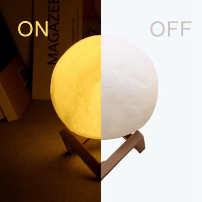 LED Night Light 8cm Moon Lamp Battery