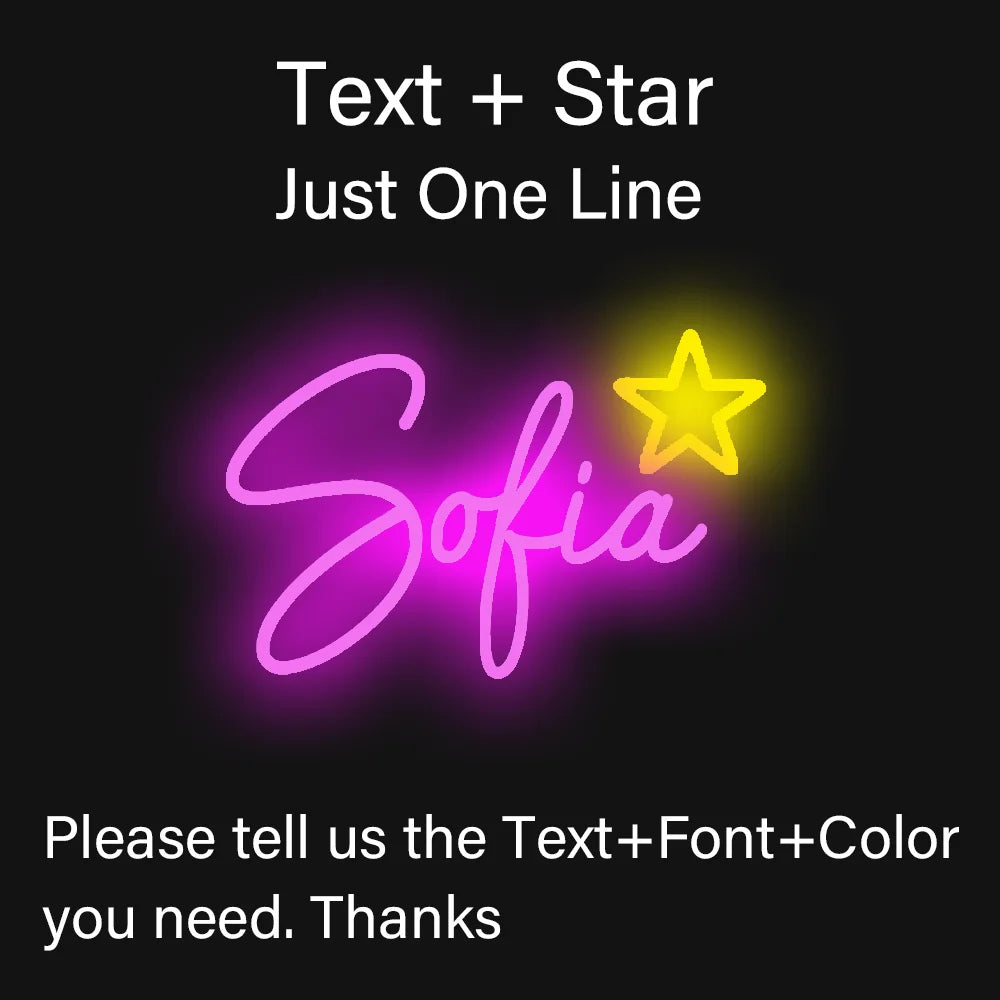 Personalized Dimmable Neon Night Light