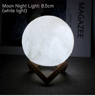 LED Night Light 8cm Moon Lamp Battery