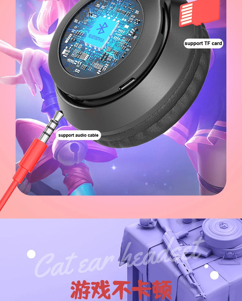 Cute Cat Ear Headphone