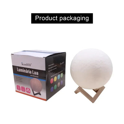 LED Night Light 8cm Moon Lamp Battery
