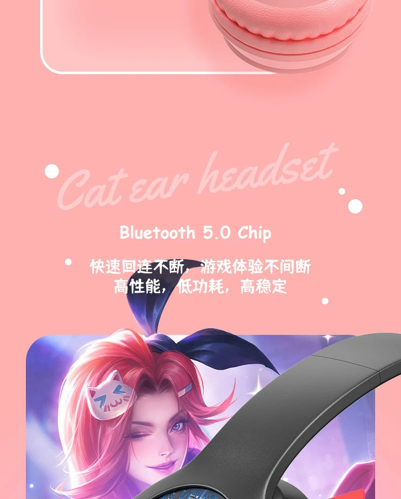 Cute Cat Ear Headphone