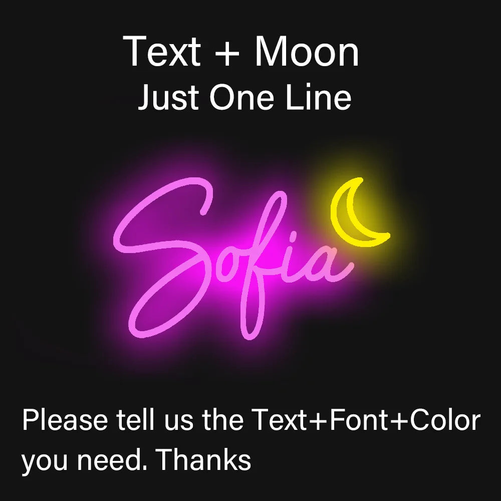 Personalized Dimmable Neon Night Light