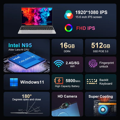 Ninkear N15 Air laptop Intel N95 15.6'