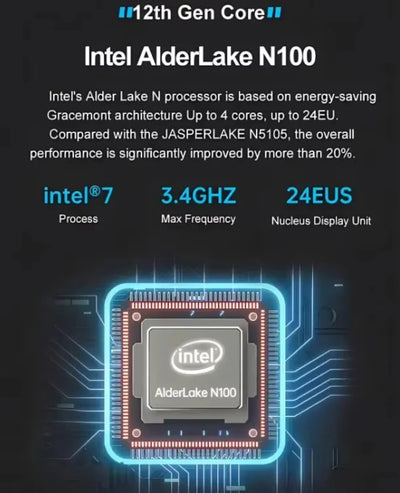 Dual Screen Laptop Intel N100 Processor