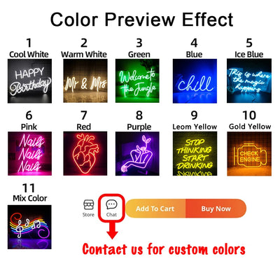 Personalized Dimmable Neon Night Light