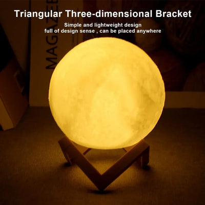 LED Night Light 8cm Moon Lamp Battery