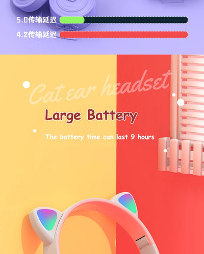 Cute Cat Ear Headphone