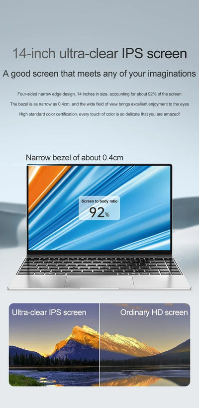 14.1"Ultra Slim Laptop  Intel N3700