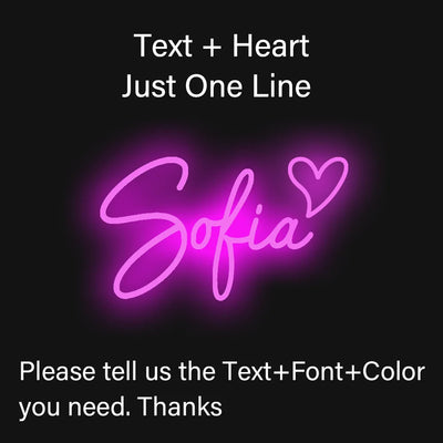 Personalized Dimmable Neon Night Light
