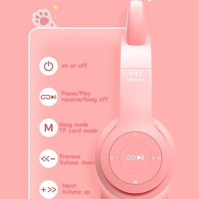 Cute Cat Ear Headphone