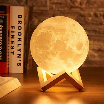 LED Night Light 8cm Moon Lamp Battery