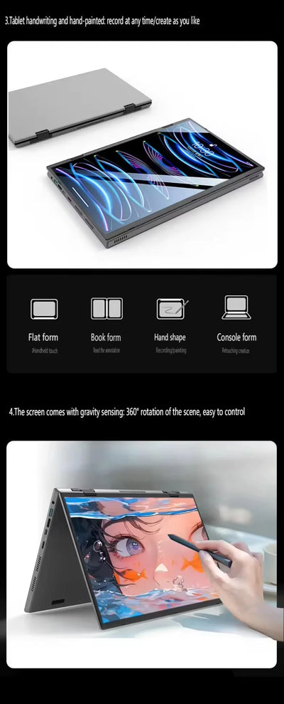 Dual Screen Laptop Intel N100 Processor