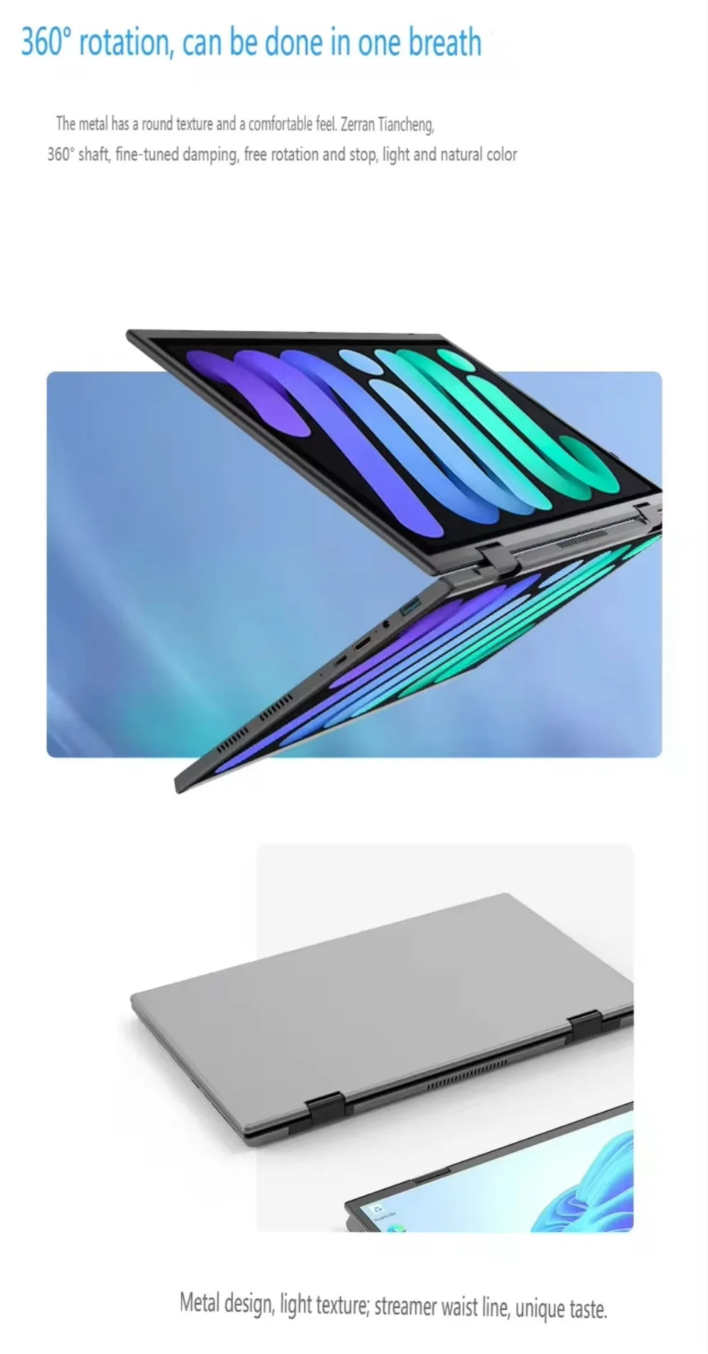 Dual Screen Laptop Intel N100 Processor