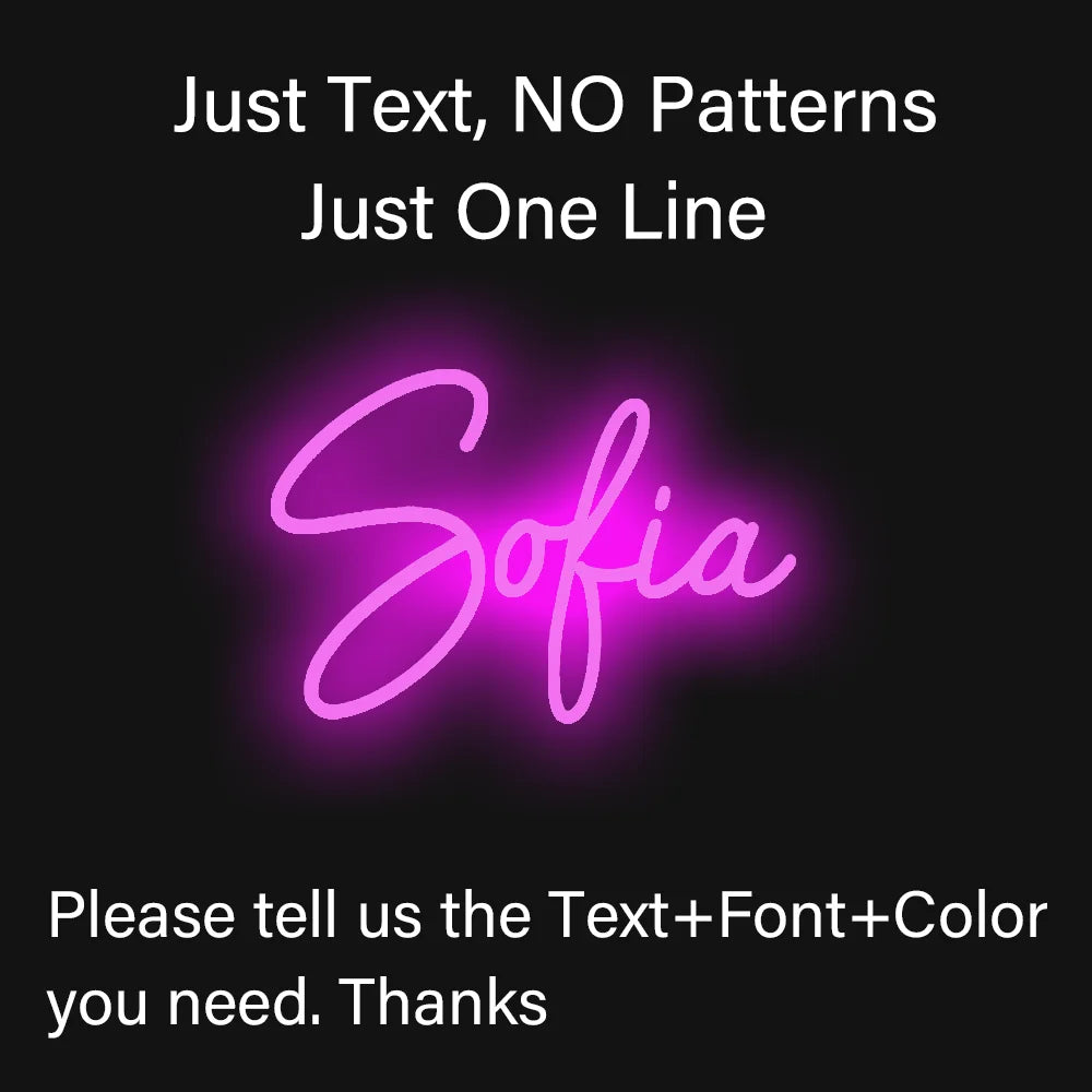 Personalized Dimmable Neon Night Light