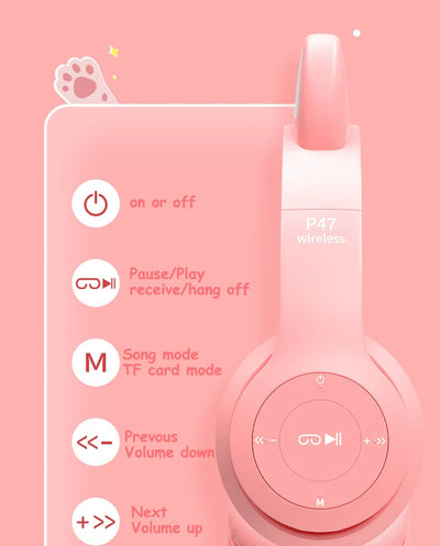 Cute Cat Ear Headphone