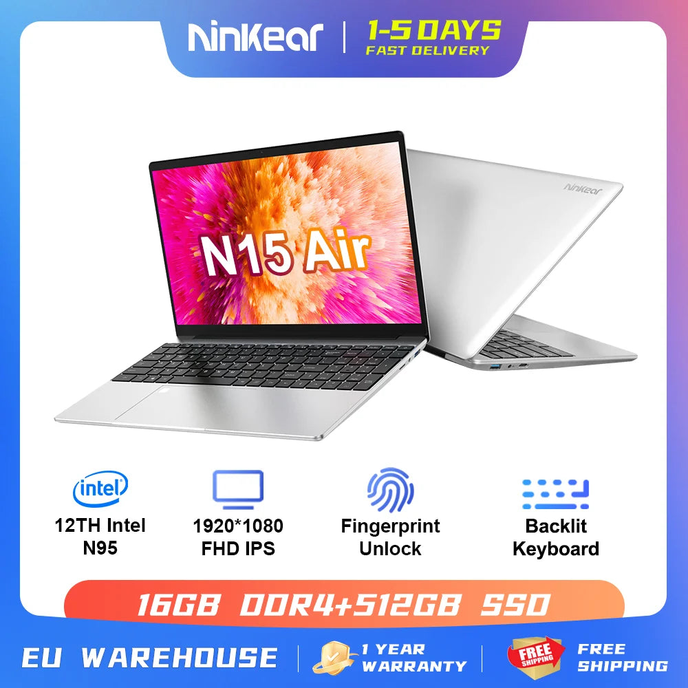 Ninkear N15 Air laptop Intel N95 15.6'