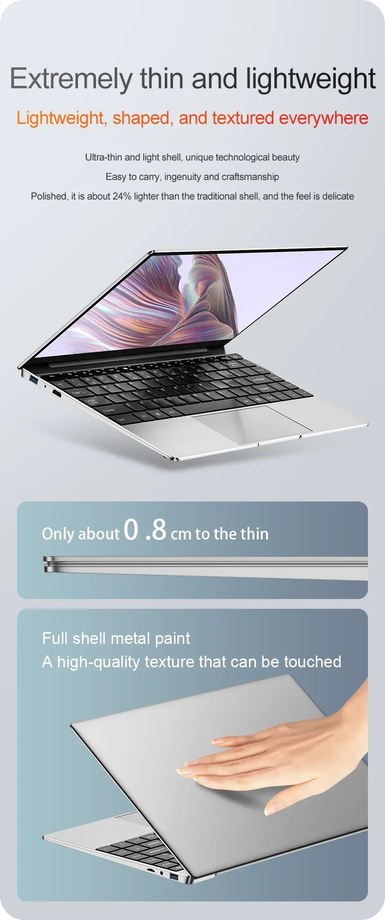 14.1"Ultra Slim Laptop  Intel N3700