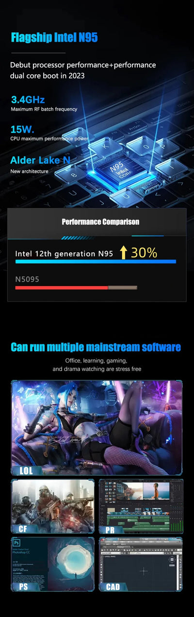 14-inch IPS touch screen computer