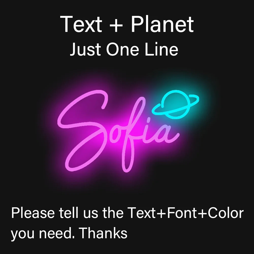 Personalized Dimmable Neon Night Light