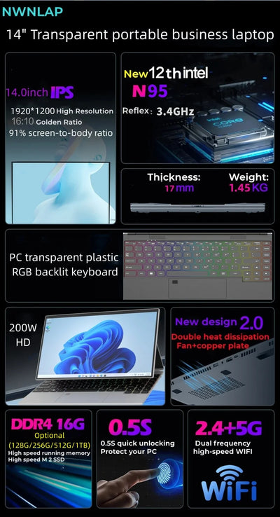 14-inch IPS touch screen computer