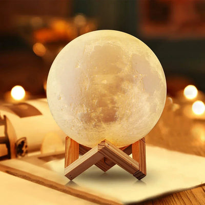 LED Night Light 8cm Moon Lamp Battery