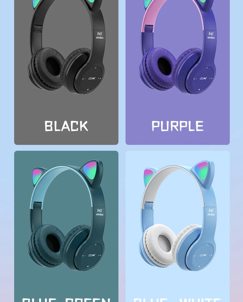 Cute Cat Ear Headphone
