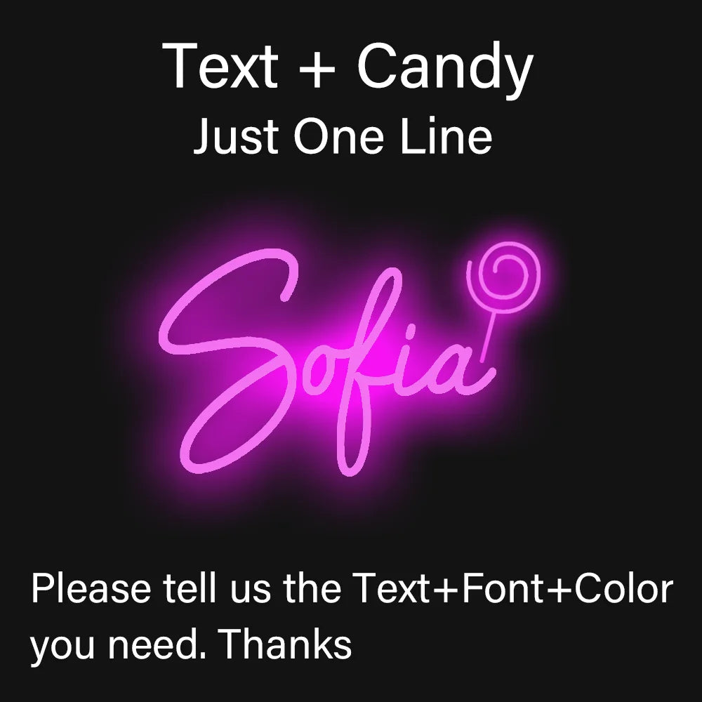 Personalized Dimmable Neon Night Light