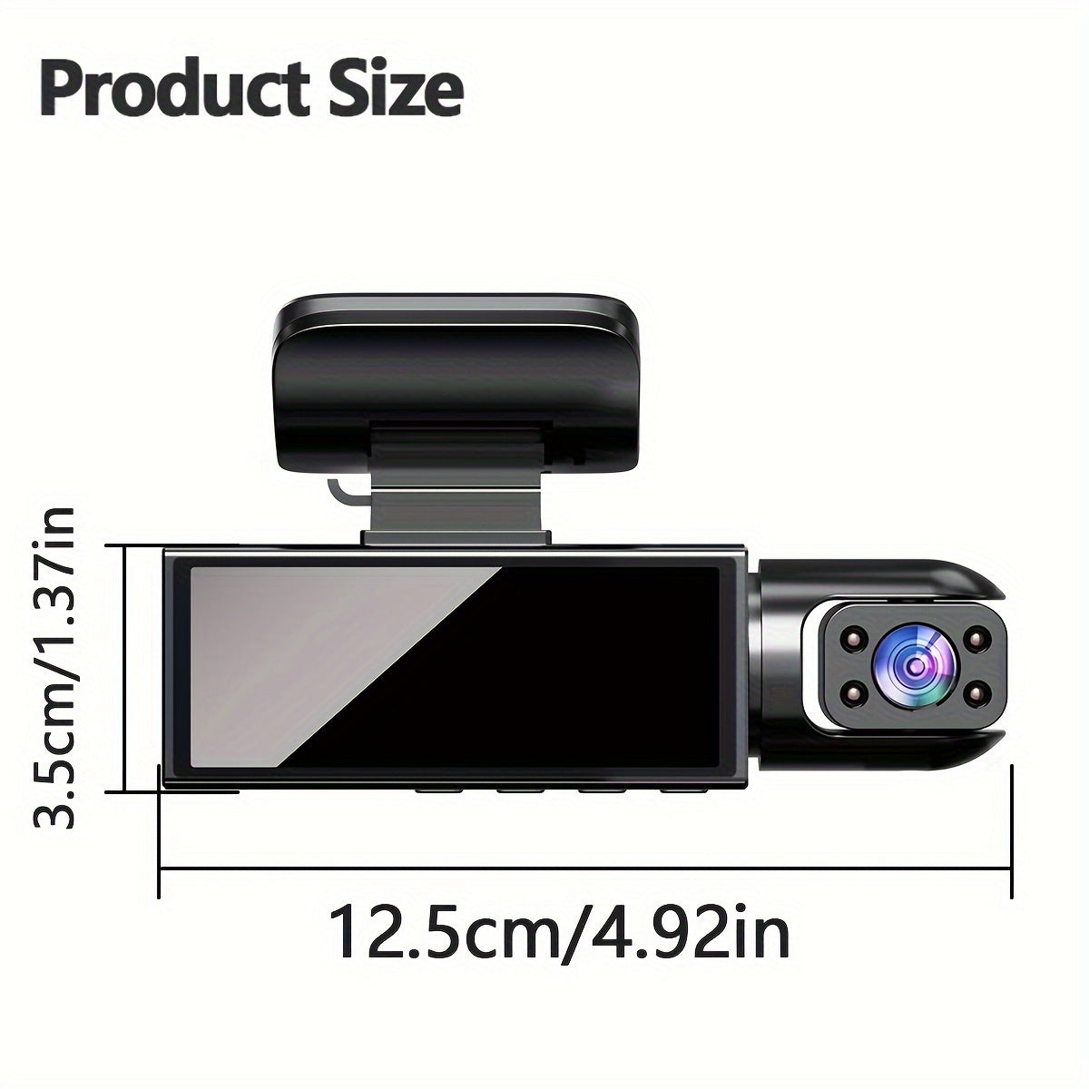 Dash Camera Front And Inside, 3.16inch