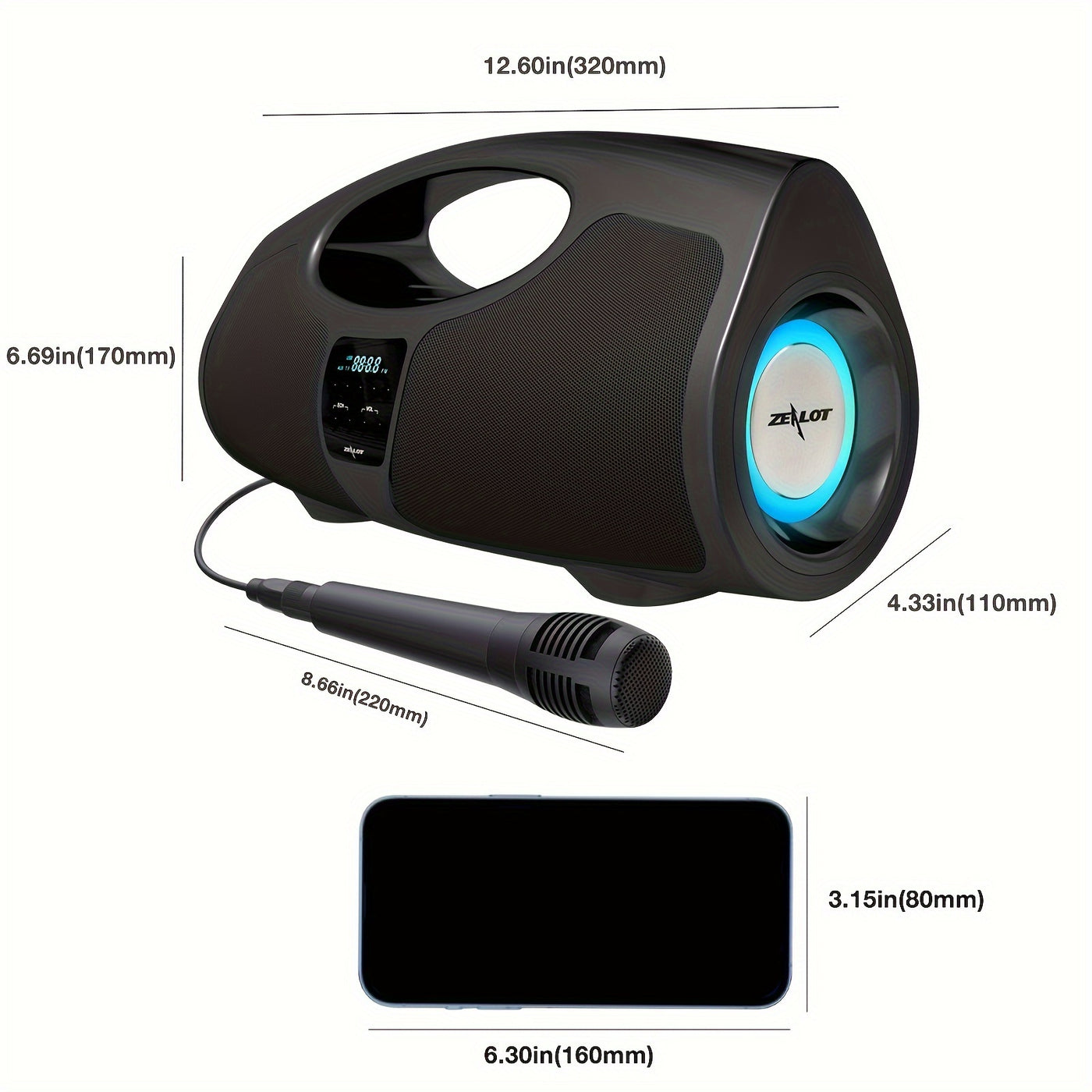 Zealot P1 60W Wireless Portable Singing Speaker